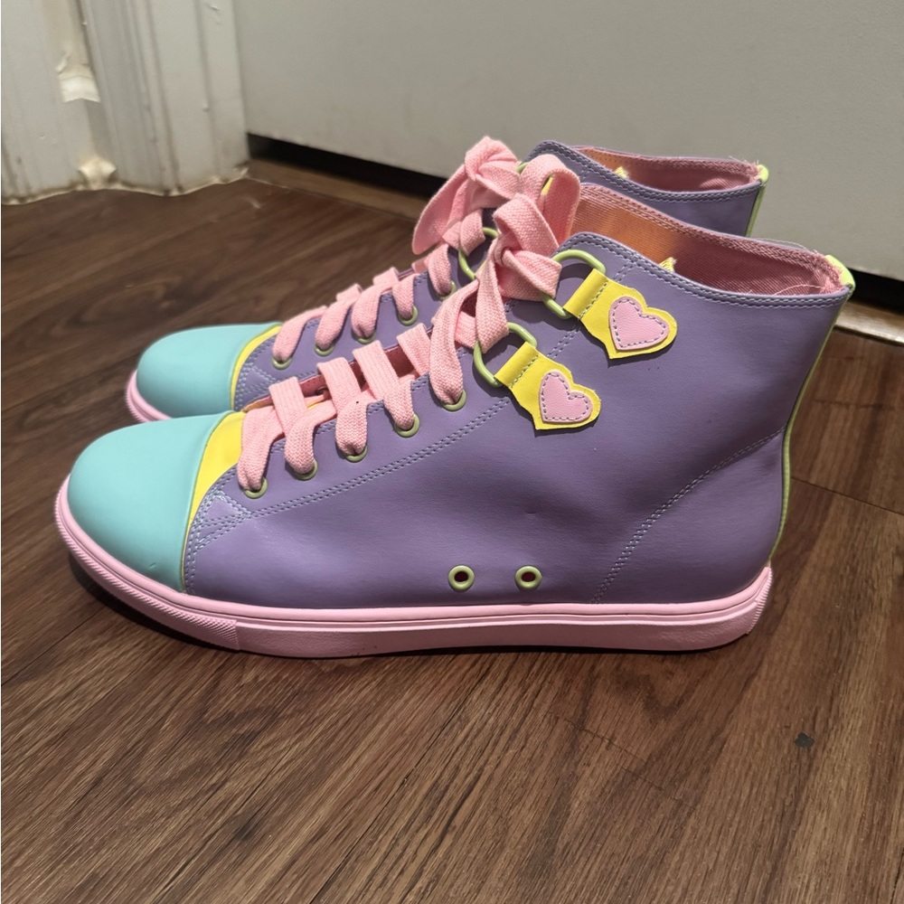 Men’s Strange CVLT Colorful High-Top Sneakers Size 14 - Picture 2 of 4